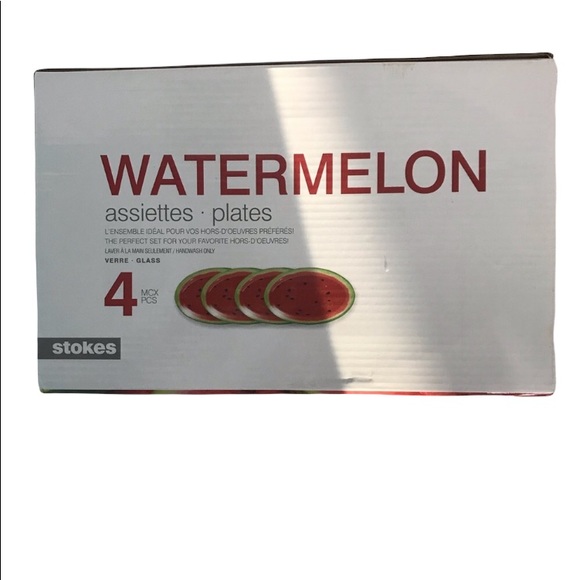 NWT Fruit Plates Watermelon Theme Oval Party Food Display Picnic Family Lunch - Picture 1 of 3